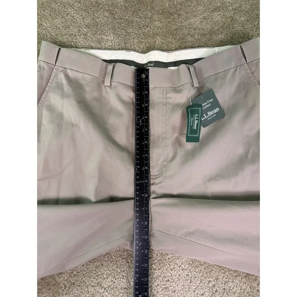LL Bean Pants 38x31 Men's Comfort Fit Chino Khaki Wrinkle Free NWT D832